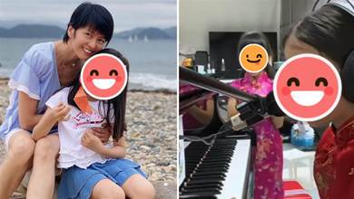 梁詠琪曬6歲女兒彈鋼琴！戴耳機彈唱水準高，混血五官立體睫毛長：像童話中的小公主