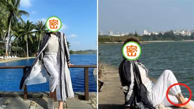 58歲李玲玉海邊「光腳拍照」！素顏皮膚白淨光滑，腳腕一個「紋身」太搶鏡，網友：絲毫看不出女神包袱