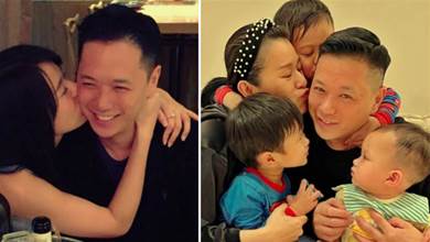 胡杏兒攜三個兒子為老公慶生！再現七年前親吻畫面，卻多了溫馨和幸福，網友：顏值變化太大