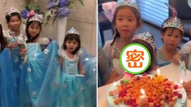賈靜雯帶女兒參加生日會，波妞打扮成公主，一個細節暴露吃貨本性，網友：「帥酷型女漢子」變成「軟萌可愛小公主」