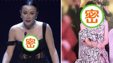 當「54歲劉嘉玲」撞上「45歲賈靜雯」，同穿滑肩禮服，網友：生過孩子就是不一樣