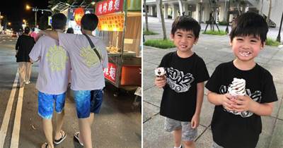 陳若儀分享度假照，林志穎父子穿親子裝，Kimi搭爸爸肩膀像「雙胞胎」，網友：一眨眼Kimi就長大了