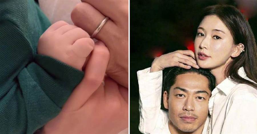 林志玲慶結婚3周年，和兒子一起勾老公手指好幸福，三人膚色各不相同，網友：幸福的三口之家