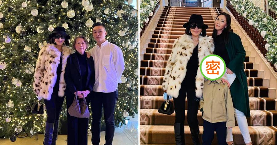 香港富五代名媛鄧愛嘉混血兒子曝光，和劉嘉玲一家歡度圣誕